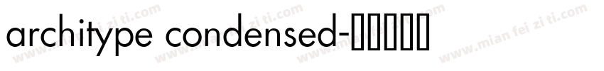 architype condensed字体转换